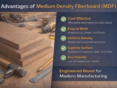 مزايا وتطبيقات اللوح الليفي متوسط ​​الكثافة (MDF)